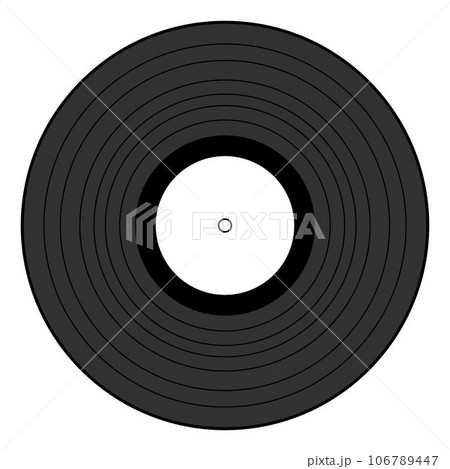 phonograph record - LP vinyl gramophone record vector illustration isolated on white 106789447