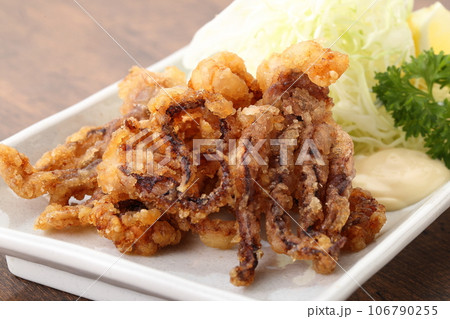 イカのゲソ揚げ　クローズアップ 106790255