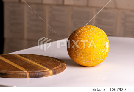 Melon isolated on a white background. Food photography concept.  106792013