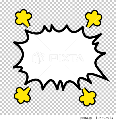 Right mouth type of exploding bursting speech bubble with yellow steam and smoke due to angry emotions Right mouth type of exploding bursting speech bubble with yellow steam and smoke due to angry emotions 106792913