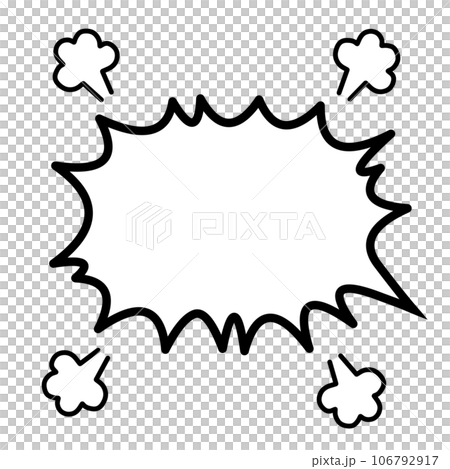 Right mouth type with angry emotion and exploding bursting speech bubble with steam and smoke Right mouth type with angry emotion and exploding bursting speech bubble with steam and smoke 106792917