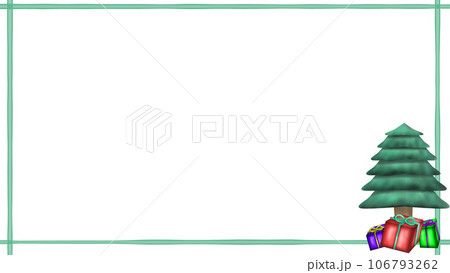 christmas tree and green line back ground 106793262