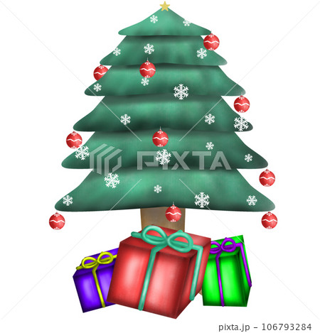 christmas tree with gift box 106793284