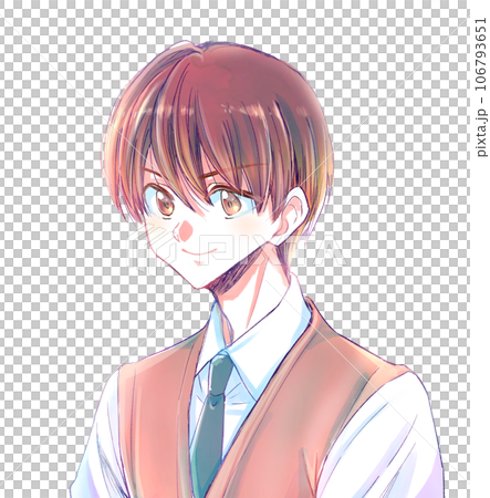 Serious-looking student smiling 106793651