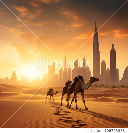 Captivating Desert Landscape in Dubai 106793928
