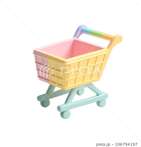 3D shopping cart for Black Friday, sale, supermarket 106794197