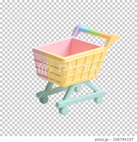3D shopping cart for Black Friday, sale, supermarket 106794197