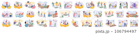 Game together. Family fun. Friendship time. Vector illustration. Playing games with family and friends treasured pastime that creates lasting memories Board games provide platform for people to 106794497