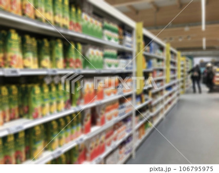 blurred background of shopping in supermarket blurred background of shopping in supermarket 106795975