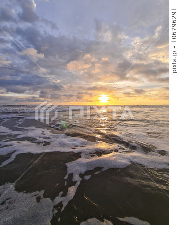 Pretty tropical sunset background 106796291