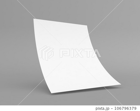 Curved sheet of A4 paper on a grey background.のイラスト素材 [106796379] - PIXTA