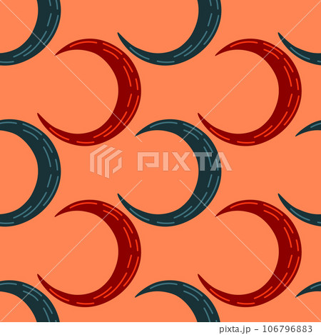 Simple moon silhouettes seamless pattern. 106796883