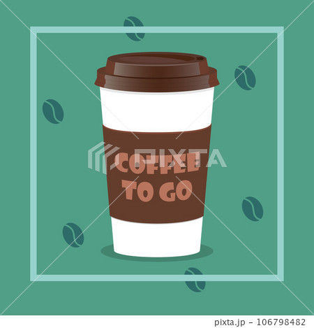 Coffee cup holder paper design beverage drink Vector Image