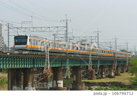 中央本線 立川ー日野 JR東日本 E233系0番台 H53編成(豊田) 中央本線 立川ー日野 JR東日本 E233系0番台 H53編成(豊田) 106798712