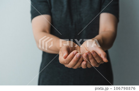 手の皿　手のひら 106798876