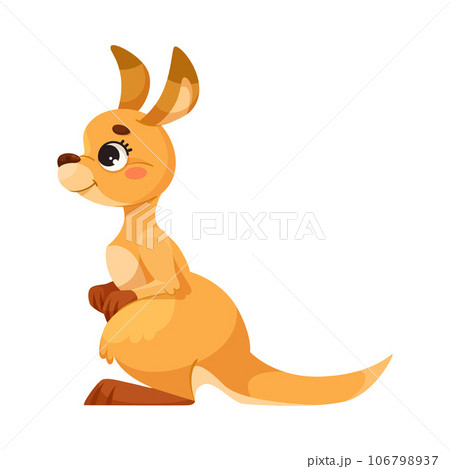 Cute Kangaroo as Australian Animal Character in Standing Pose Vector Illustration Cute Kangaroo as Australian Animal Character in Standing Pose Vector Illustration 106798937