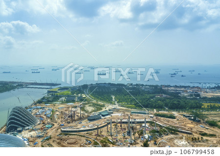 シンガポール 建築中のマリーナ・ベイ地区 / Singapore シンガポール 建築中のマリーナ・ベイ地区 / Singapore 106799458