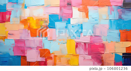 Oil paint texture background, abstract pattern of rough brush strokes 106801236