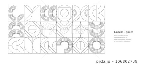 幾何学 抽象 レトロ バウハウス 背景 透過 幾何学 抽象 レトロ バウハウス 背景 透過 106802739