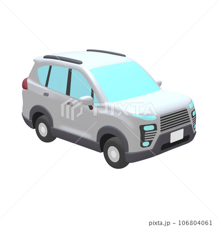 自動車のイラスト素材 デフォルメ SUV 白(1_c) 自動車のイラスト素材 デフォルメ SUV 白(1_c) 106804061