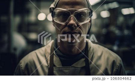 作業員・危険な場所で作業する男性・ゴーグル 作業員・危険な場所で作業する男性・ゴーグル 106804662