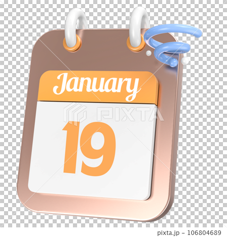 Calendar 3D Icon 106804689