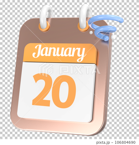 Calendar 3D Icon - Stock Illustration [106804690] - PIXTA