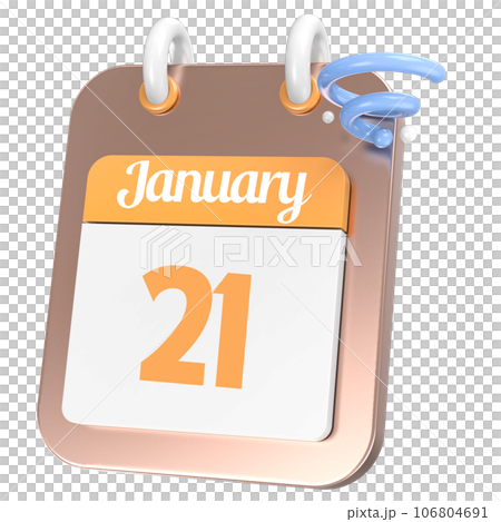 Calendar 3D Icon 106804691