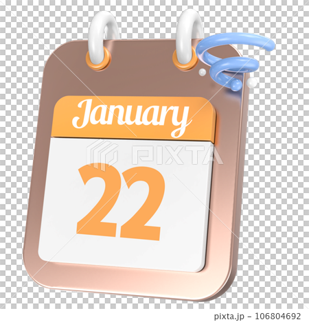 Calendar 3D Icon Calendar 3D Icon 106804692