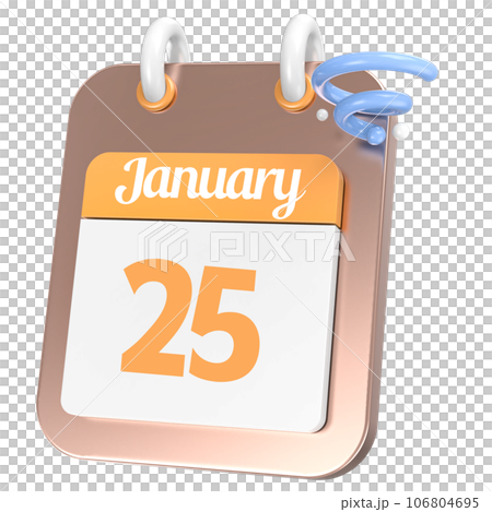 Calendar 3D Icon 106804695