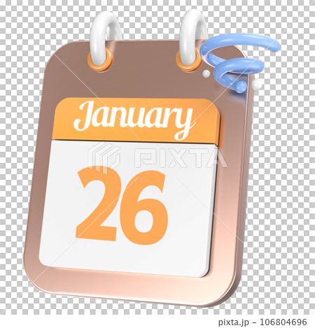 Calendar 3D Icon 106804696