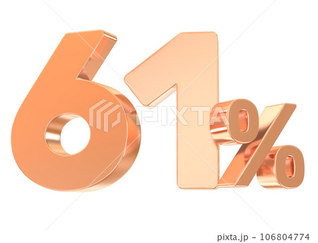 happy anniversary number gold render 106804774