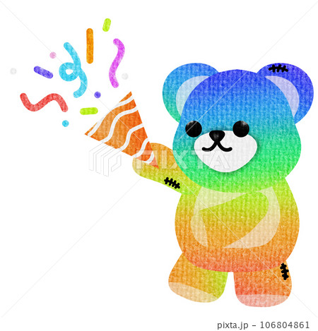 Bear rainbow 106804861
