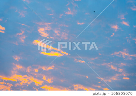 【空素材】朝焼け・夕焼け素材【長野県】 【空素材】朝焼け・夕焼け素材【長野県】 106805070
