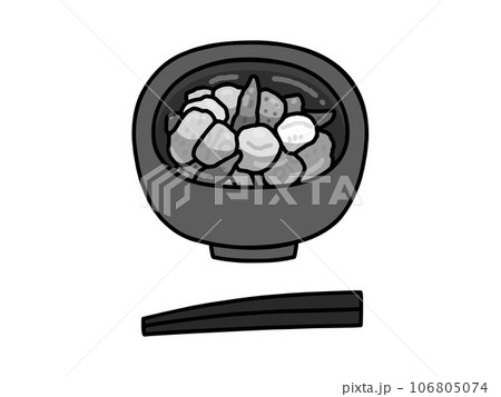 のっぺい汁・郷土料理・新潟県・モノクロ 106805074