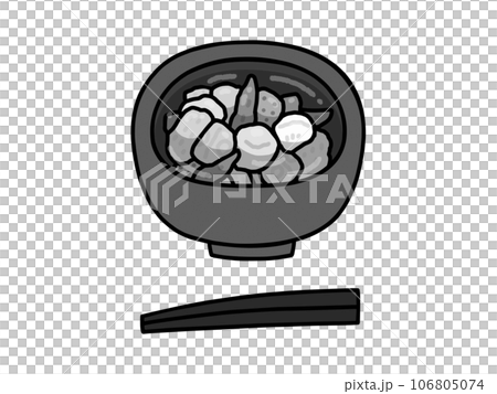 のっぺい汁・郷土料理・新潟県・モノクロ 106805074