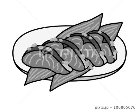 鯖のへしこ・郷土料理・福井県・モノクロ 106805076