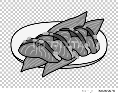 鯖のへしこ・郷土料理・福井県・モノクロ 106805076