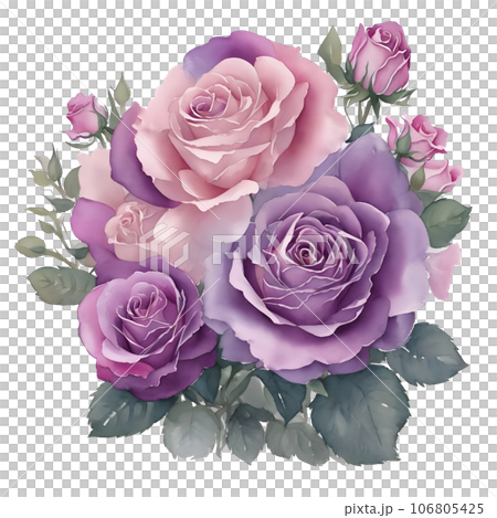 bouquet of violet roses bouquet of violet roses 106805425