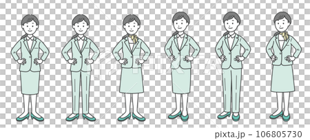 一位女商人雙手叉腰,展現自信 一位女商人雙手叉腰,展現自信 106805730