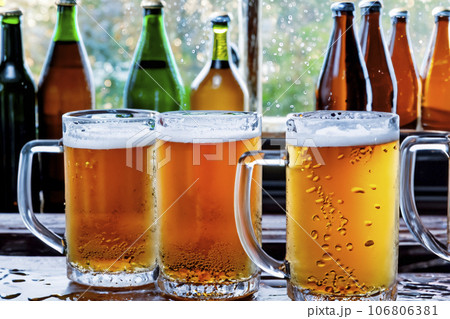 Glasses Of Beer On The Bar Glasses Of Beer On The Bar 106806381