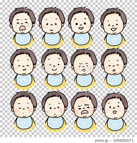 いろいろな表情のあかちゃん-1 いろいろな表情のあかちゃん-1 106806873