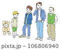 あかちゃんからお年寄りまで-男性イラスト 106806940