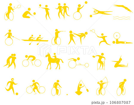 障がい者のアスリートのアイコンです。 106807087