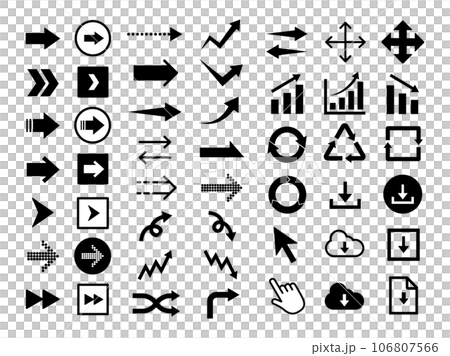 Set of various arrows 106807566