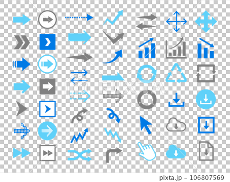 Set of various arrows 106807569
