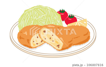 皿に乗ったコロッケ 皿に乗ったコロッケ 106807816