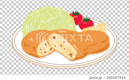 皿に乗ったコロッケ 皿に乗ったコロッケ 106807816