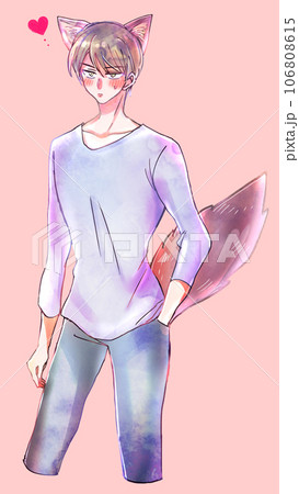 気難しい感じの狼男　恋　赤面 106808615