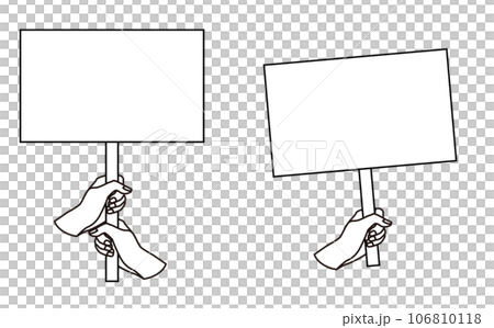 Frame background of hand held billboards Frame background of hand held billboards 106810118